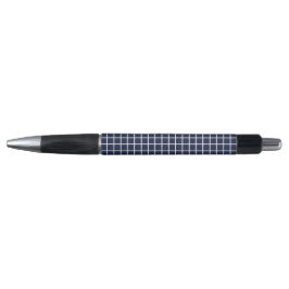 Bolígrafo Pluma de cuadrados geométricos azules