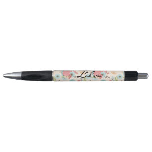 Bolígrafo Pluma floral personalizada