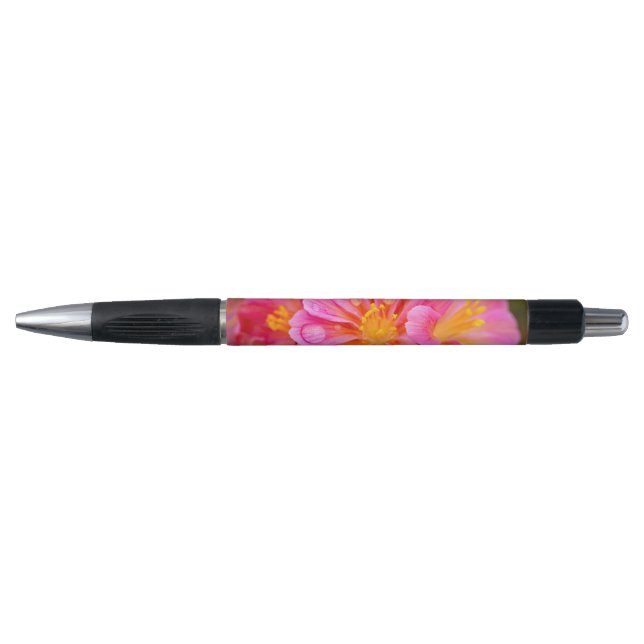 Bolígrafo Pluma floral rosa bonito (Anverso)