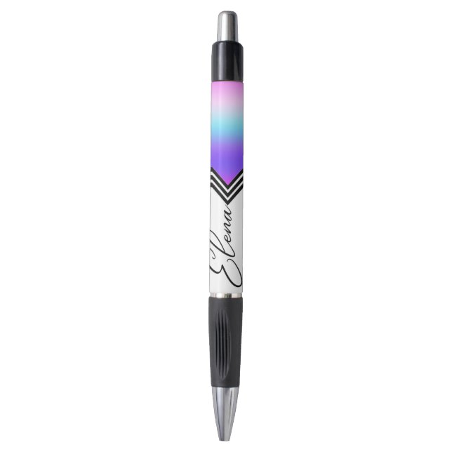 Bolígrafo Pluma  multicolor personalizada (Frente vertical)