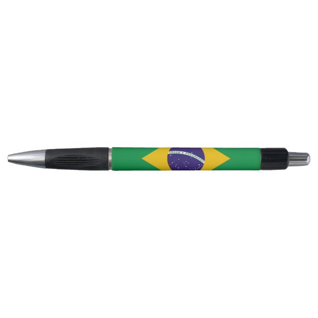 Bolígrafo Pluma Patriótica con bandera de Brasil (Anverso)