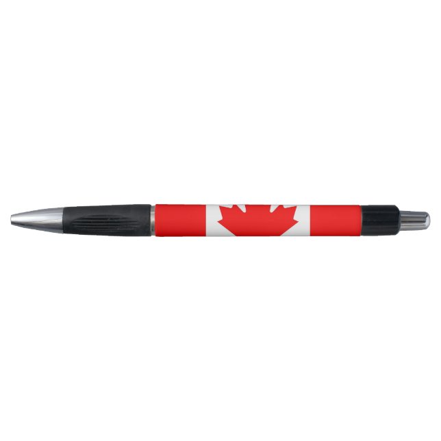 Bolígrafo Pluma Patriótica con bandera de Canadá (Anverso)