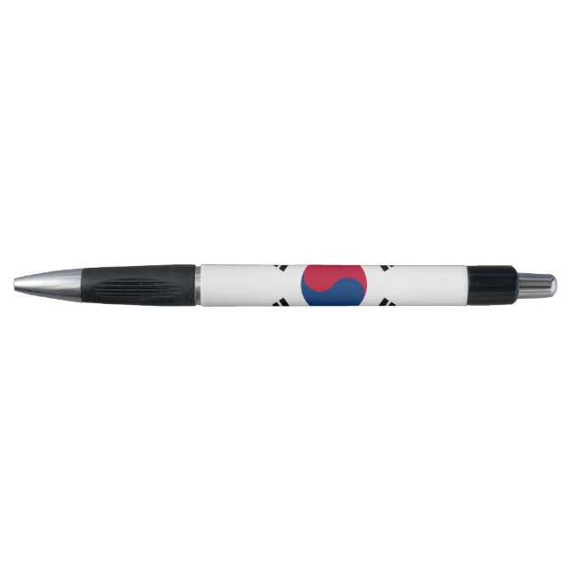 Bolígrafo Pluma patriótica con bandera de Corea del Sur (Anverso)