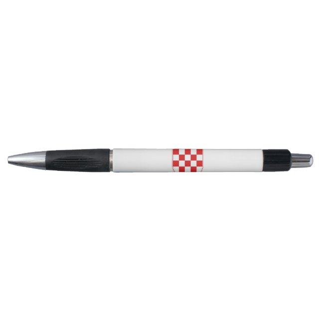 Bolígrafo Pluma patriótica con bandera de Croacia (Anverso)