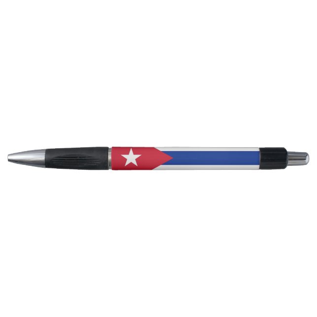 Bolígrafo Pluma Patriótica con bandera de Cuba (Anverso)