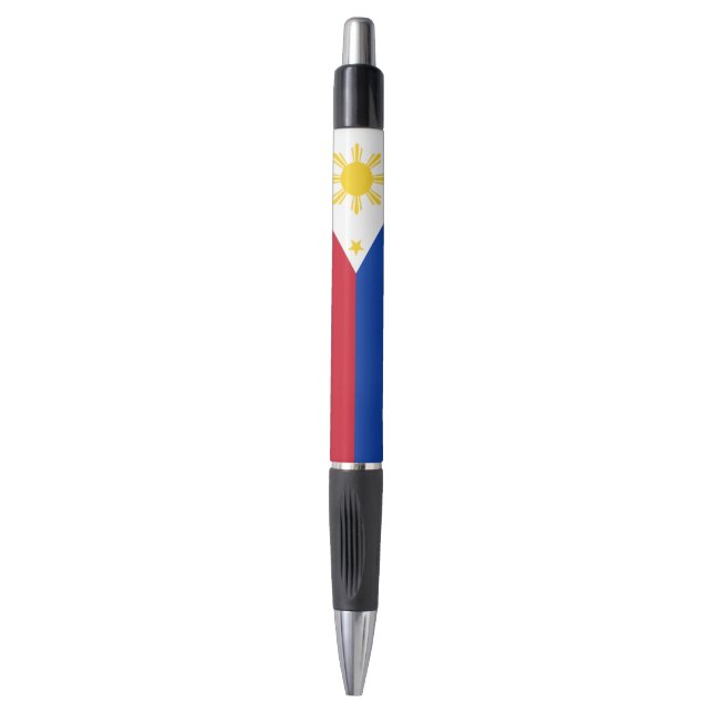 Bolígrafo Pluma Patriótica con bandera de Filipinas (Frente vertical)