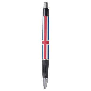 Bolígrafo Pluma patriótica con bandera de Islandia