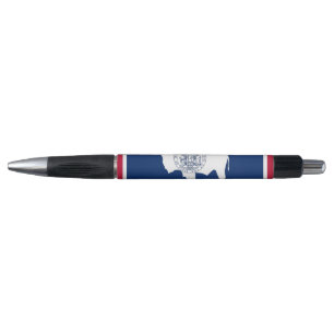 Bolígrafo Pluma Patriótica con bandera del estado de Wyoming