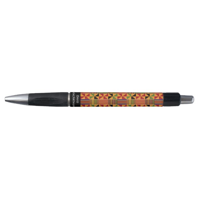 Bolígrafo Pluma personalizada Afrocéntrica Kente K70 (Anverso)