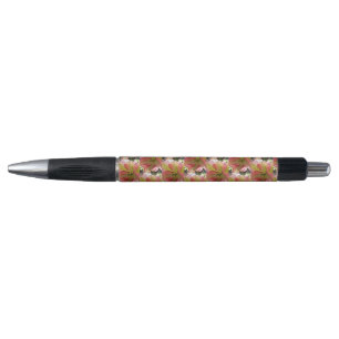 Bolígrafo Pluma tulipán rosa y amarilla