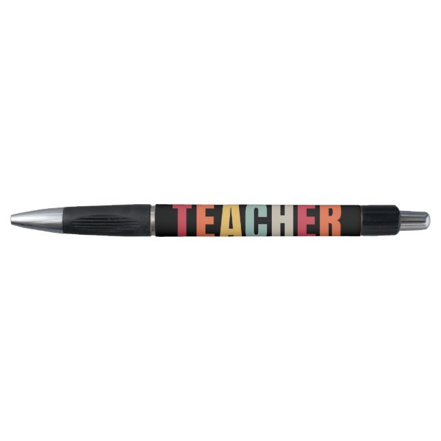 Bolígrafo PROFESOR con letras coloridas (Anverso)