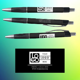 Bolígrafo Professional Business Logo Custom Text Black White