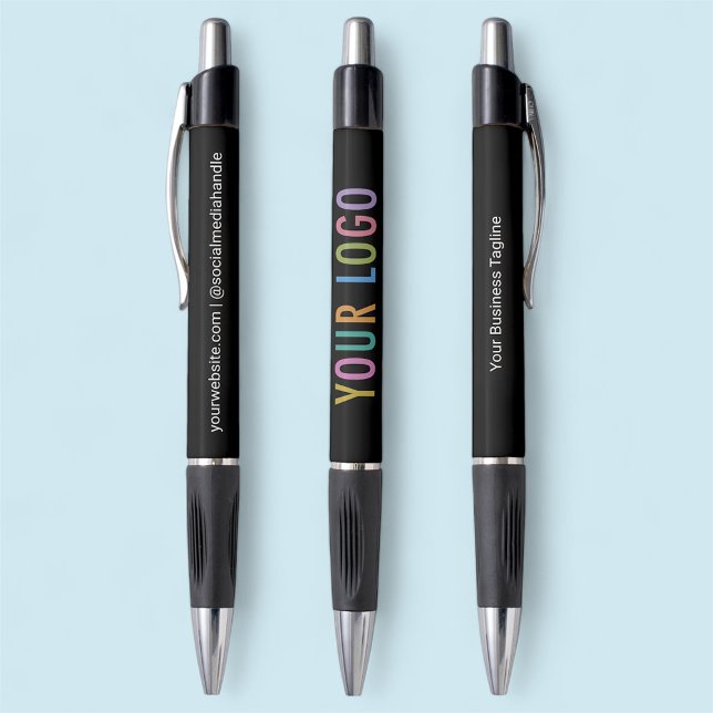 Bolígrafo promocional en negro con marca de logoti (MISOOK Black Pens with Logo)