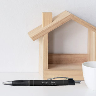 Bolígrafo Real Estate Open House Black Personalizado Realtor