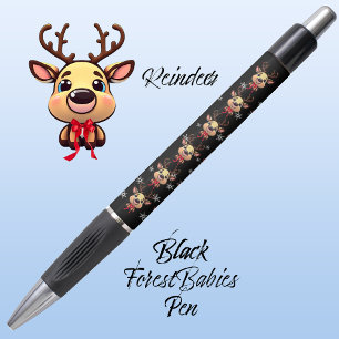 Bolígrafo Resto, lindo, gracioso ciervo de Navidad con Antle