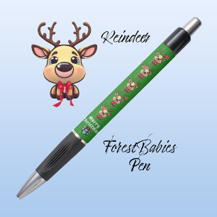 Bolígrafo Resto, lindo, gracioso ciervo de Navidad con Antle