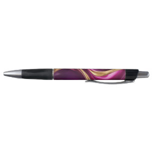 Bolígrafo Resumen Flujo de arte - Fuchsia Morado y Oro