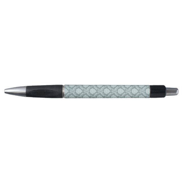 Bolígrafo Rococo Damask Pattern Duck Egg Blue+Teal (Anverso)
