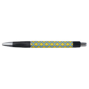 Bolígrafo Rojo azul amarillo y bebé, Entramado, Quatrefoil