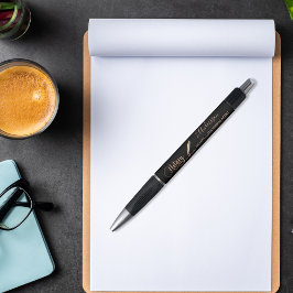 Bolígrafo Rosa negro de oro del agente de firma de préstamos