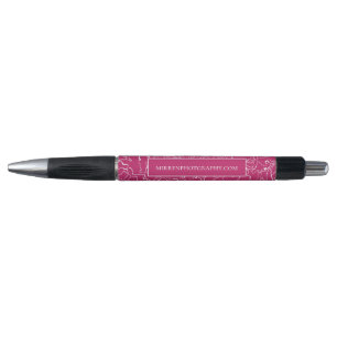 Bolígrafo Rosa Pavo Real Floral Simplemente Personalizado