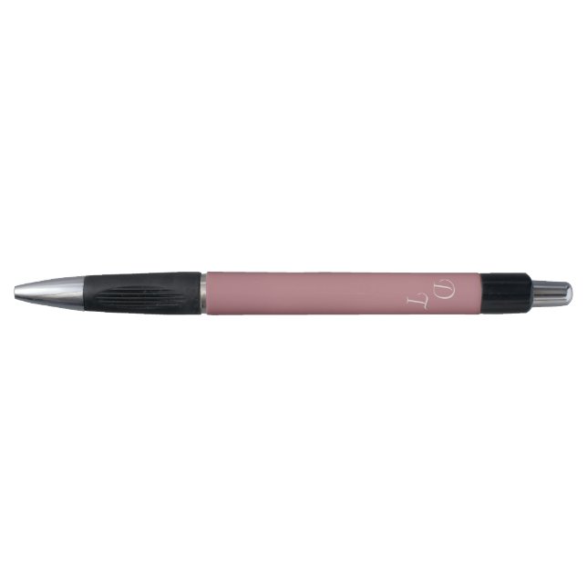 Bolígrafo Rosa polvoriento - sus monogramas (Anverso)
