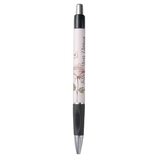 Bolígrafo Rose Pink White Butterfly Dreams (Frente vertical)