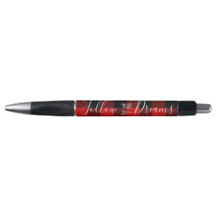 Bolígrafo Siga Sus Sueños Tartan Plaid Pen