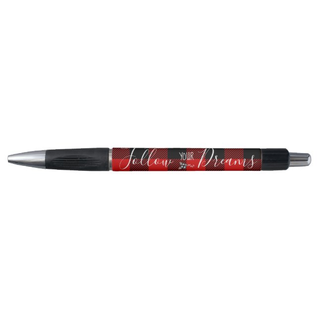Bolígrafo Siga Sus Sueños Tartan Plaid Pen (Anverso)