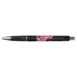Bolígrafo Silueta de gato floral ArtFaux tela envuelta