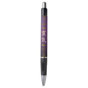 Bolígrafo Símbolo curativo de oro de las manos de Reiki en