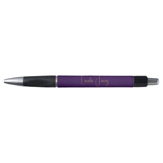 Bolígrafo Simple liso morado (Anverso)
