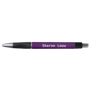 Bolígrafo Simple morado y blanco