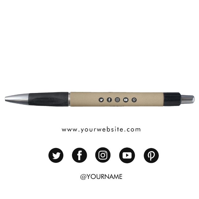 Bolígrafo Sitio web de negocios Minimalista de Kraft (Subido por el creador)