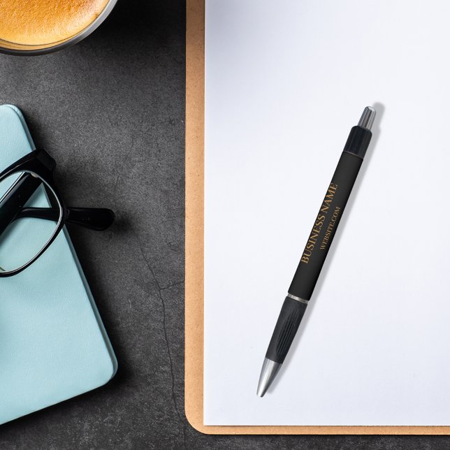 Bolígrafo Sitio web de nombres de empresas de oro negro (Subido por el creador)