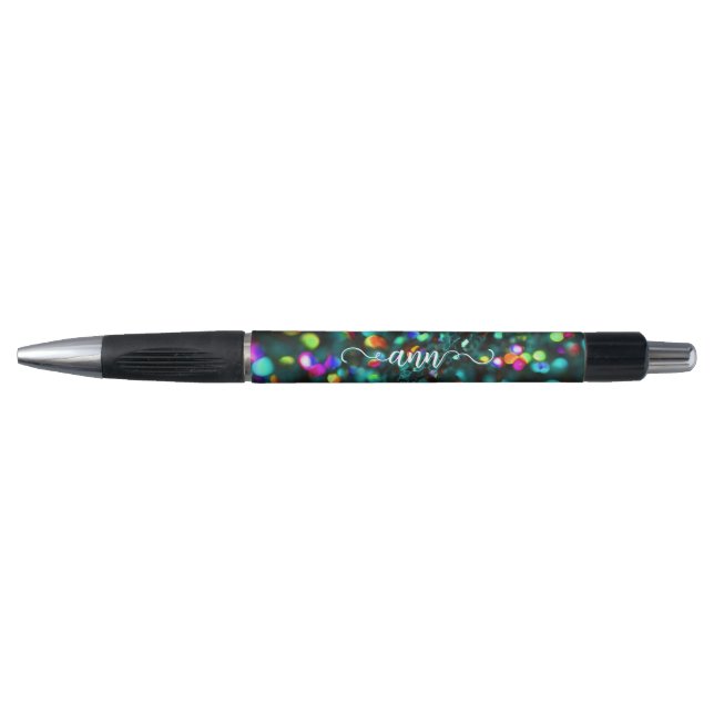 Bolígrafo Sparkling Verde azulado oscuro (Anverso)