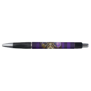 Bolígrafo Spider Steampunk sobre fondo morado