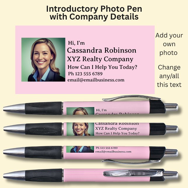 Bolígrafo Su foto y detalles de introducción sobre rosa y ne (Subido por el creador)