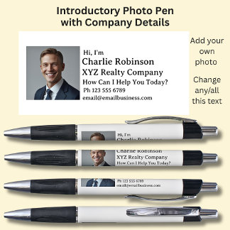 Bolígrafo Su foto y detalles introductorios en blanco y negr