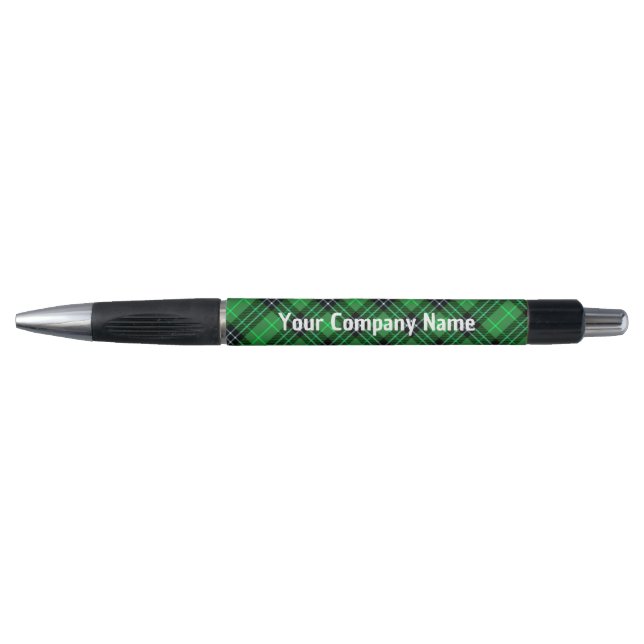 Bolígrafo Tartan escocés verde a cuadros (Anverso)