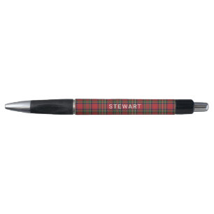 Bolígrafo Tartan Rústico Rojo y Verde Stewart
