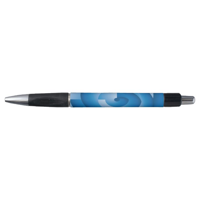 Bolígrafo Triángulos azules girando (Anverso)