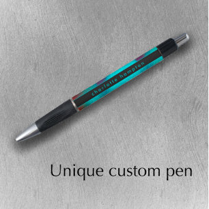 Bolígrafo Turquesa Moderno Único Genial Groovy Personalizado