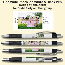 Bolígrafo Una foto amplia/larga con texto en blanco y negro