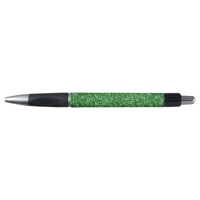 Bolígrafo Verde Brillo Glitter (Anverso)