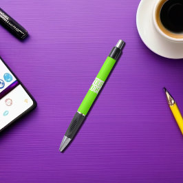 Bolígrafo verde fluorescente - añade tu logotipo