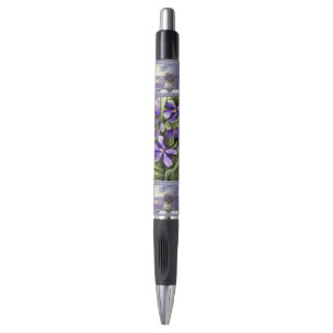 Bolígrafo violetas en tarro lunar
