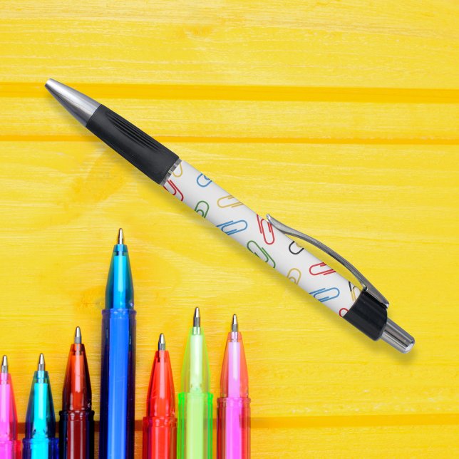 Bolígrafo Volver a la escuela coloridos clips de papel (Back to school colourful paper clips pen)