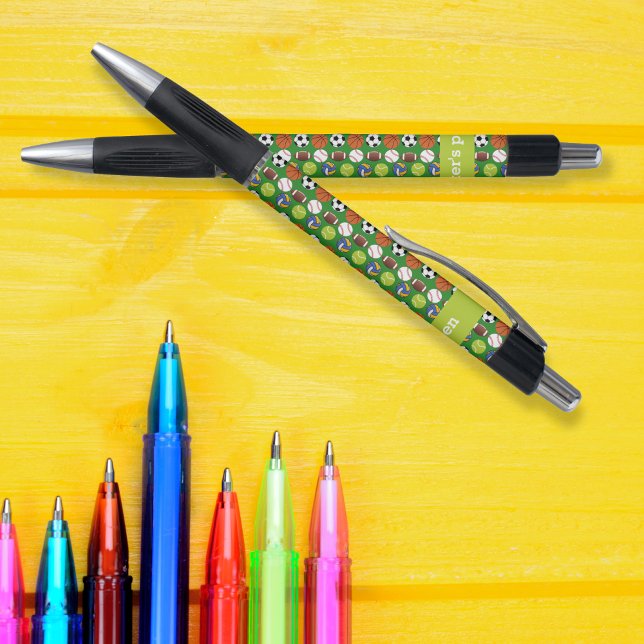 Bolígrafo Volver a la escuela Múltiples bolas deportivas per (Back to school Multiple Sport balls personalized Pen)
