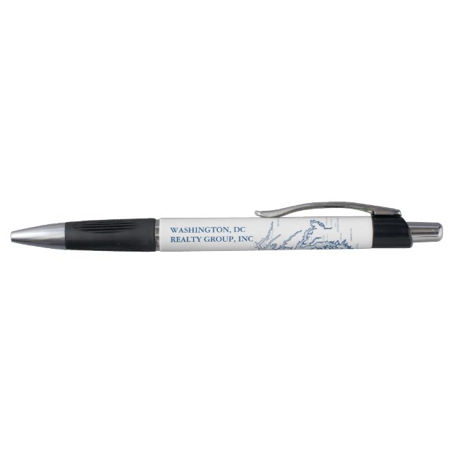 Bolígrafo Washington DC Map Blue Personalizado Company Promo (Parte superior)